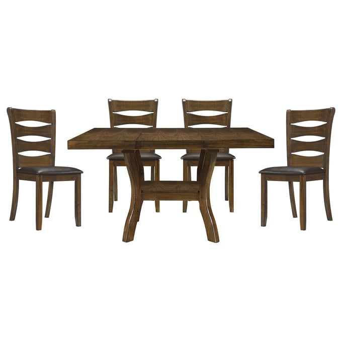 Home Elegance Darla Brown 5pc Dining Room Set HE-5712-54-5-SET