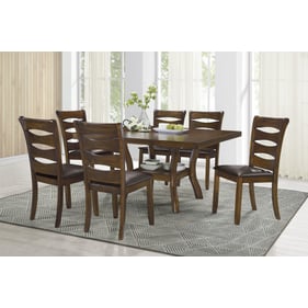 Home Elegance Darla Brown 7pc Dining Room Set