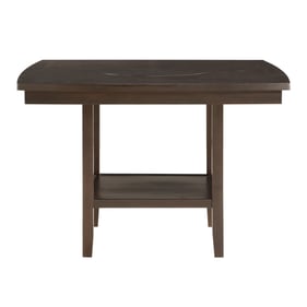 Home Elegance Balin Brown Counter Height Table with Lazy Susan