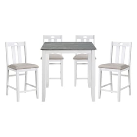 Home Elegance Lowell Gray White 5pc Counter Height Set