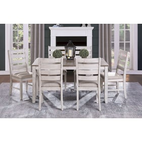 Home Elegance Ithaca White Gray 7pc Dining Room Set