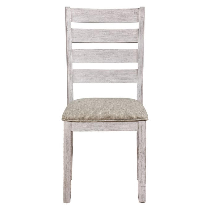 2 Home Elegance Ithaca Gray White Side Chairs HE-5769WS