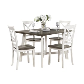 Home Elegance Troy Cherry White 5pc Dining Set