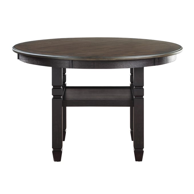 Home Elegance Asher Brown Black Dining Table HE-5800BK-48RD