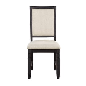 2 Home Elegance Asher Black Beige Side Chairs