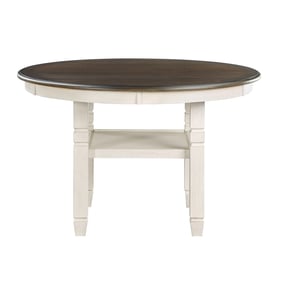 Home Elegance Asher White Brown Dining Table