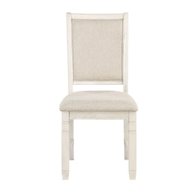 2 Home Elegance Asher White Beige Side Chairs