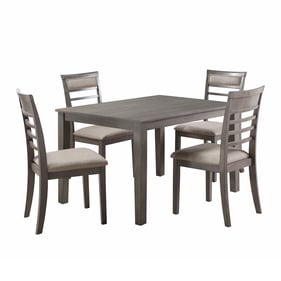 Home Elegance Lovell Brown Gray 5pc Dining Set