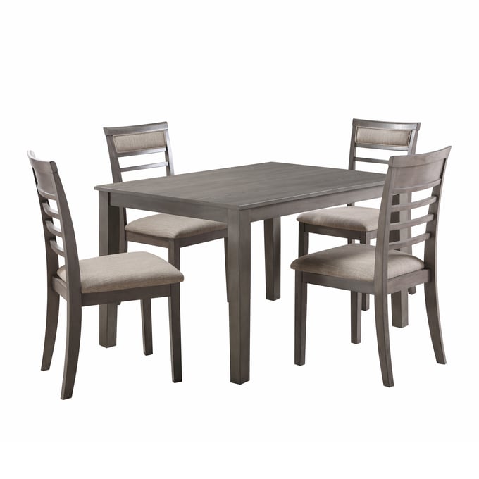 Home Elegance Lovell Brown Gray 5pc Dining Set HE-5806-5P