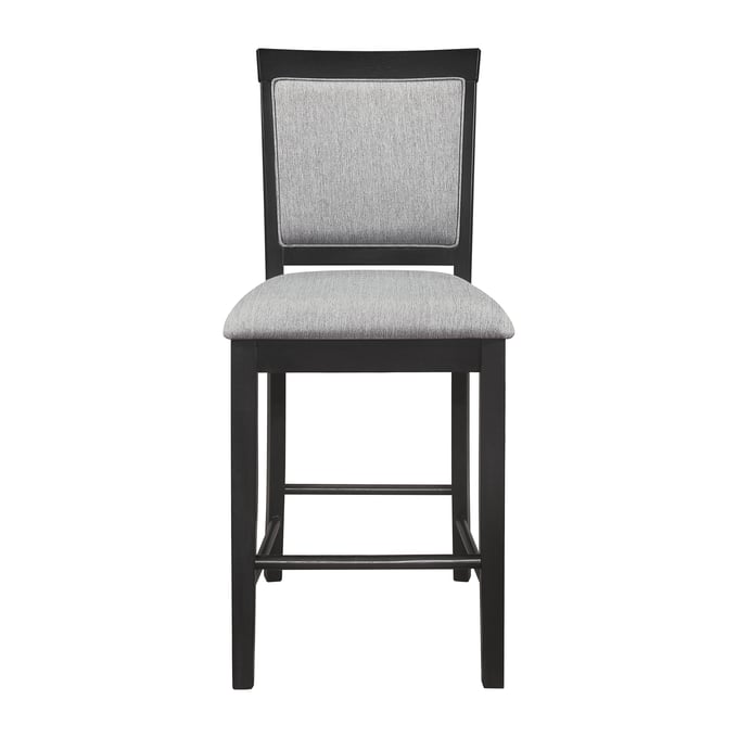 2 Home Elegance Raven Charcoal Gray Counter Height Chairs HE-5825-24