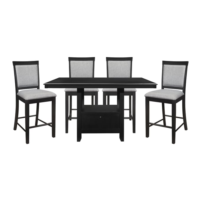 Home Elegance Raven Charcoal Gray 5pc Counter Height Set HE-5825-36-5-SET