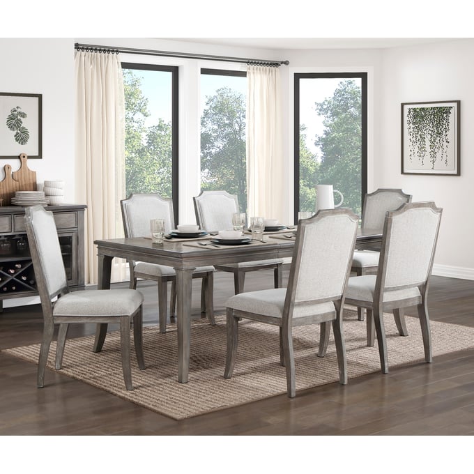 Home Elegance Garner Gray 7pc Dining Room Set HE-5827-78-DR-S1