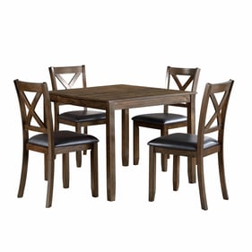 Home Elegance Hazel Brown 5pc Dining Set