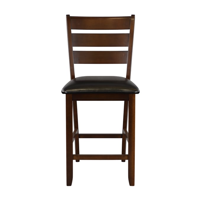 2 Home Elegance Ameillia Oak Counter Height Chairs HE-586-24