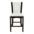 Counter Height Chair, White Bi-Cast Vinyl