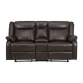 Double Glider Reclining Love Seat with Center Console