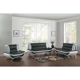 Home Elegance Veloce Black White 3pc Living Room Set