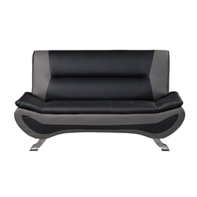 Home Elegance Veloce Gray Black Love Seat