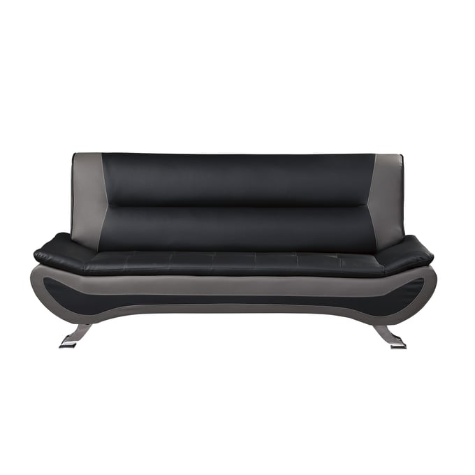 Home Elegance Veloce Gray Black Sofa HE-8219BLK-3