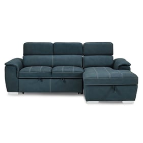 Home Elegance Ferriday Blue Sectional With Chair