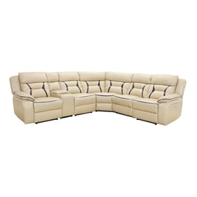 Home Elegance Amite Beige 6pc Modular Power Reclining Sectional