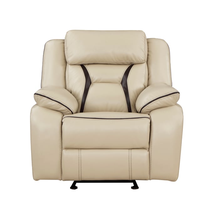 Home Elegance Amite Beige Glider Reclining Chair HE-8229NBE-1