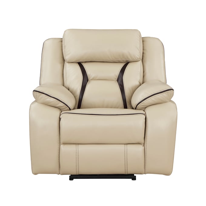 Home Elegance Amite Beige Power Reclining Chair HE-8229NBE-1PW