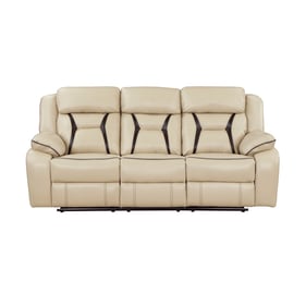 Home Elegance Amite Beige Double Reclining Sofa