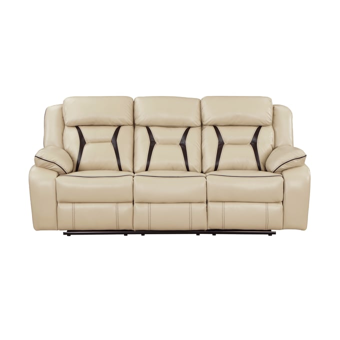 Home Elegance Amite Beige Double Reclining Sofa HE-8229NBE-3