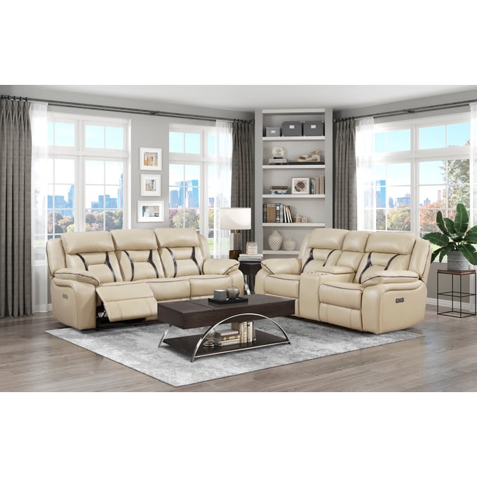 Amite beige clearance power reclining sectional