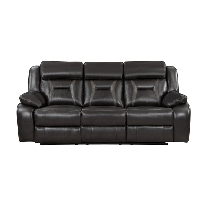 Home Elegance Amite Gray Power Double Reclining Sofa HE-8229NDG-3PW