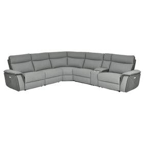 Home Elegance Maroni Two Tone Gray 6pc Modular Power Reclining Sectional