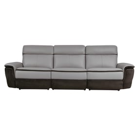 Home Elegance Laertes Brown Taupe Power Double Reclining Sofa