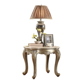 Home Elegance Florentina Metallic Gold Silver Champagne End Table