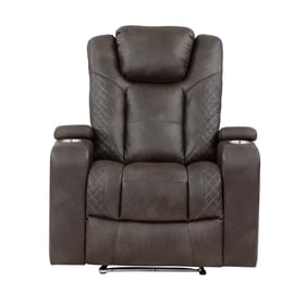 Home Elegance Tabor Dark Brown Power Headrest Reclining Chair