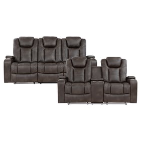 Home Elegance Tabor Dark Brown Power 2pc Living Room Set