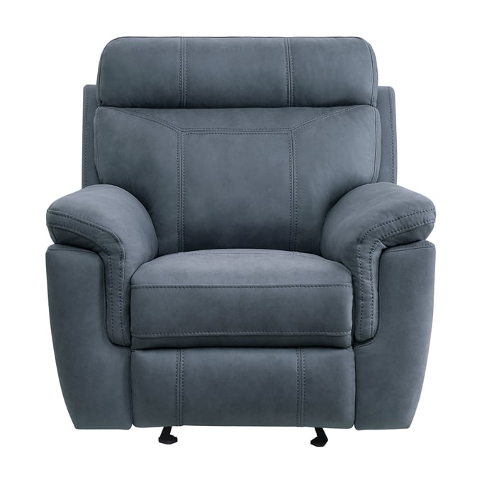 Home Elegance Clifton Blue Glider Reclining Chair HE-9301BUE-1