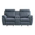 Double Glider Reclining Love Seat with Center Console