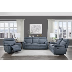 Home Elegance Clifton Blue 3pc Living Room Set