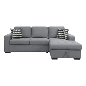 Home Elegance Solomon Gray 2pc Sectional with Right Chaise