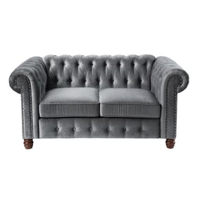 Home Elegance Welwyn Dark Gray Loveseat