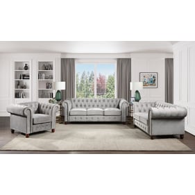 Home Elegance Welwyn Gray 3pc Living Room Set