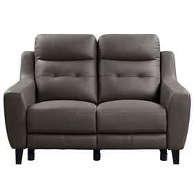 Home Elegance Conrad Brown Gray Power Double Reclining Loveseat