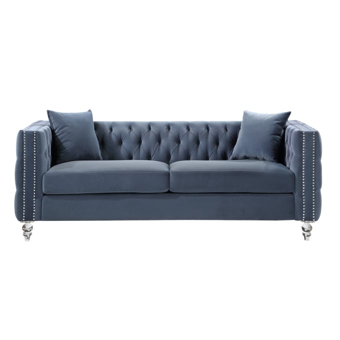 Home Elegance Orina Dark Blue Sofa HE-9349DBU-3