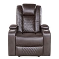 Power Reclining Chair with Power Headrest, Cup holders and Storage Arms