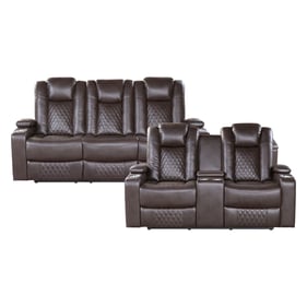 Home Elegance Caelan Brown Power 2pc Living Room Set