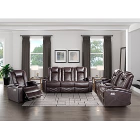 Home Elegance Caelan Brown Power 3pc Living Room Set