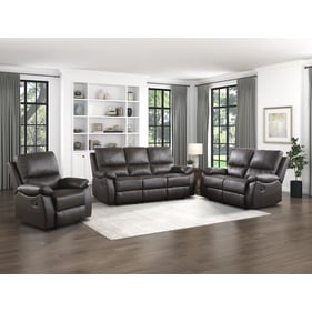 Home Elegance Dawson Brown 3pc Living Room Set