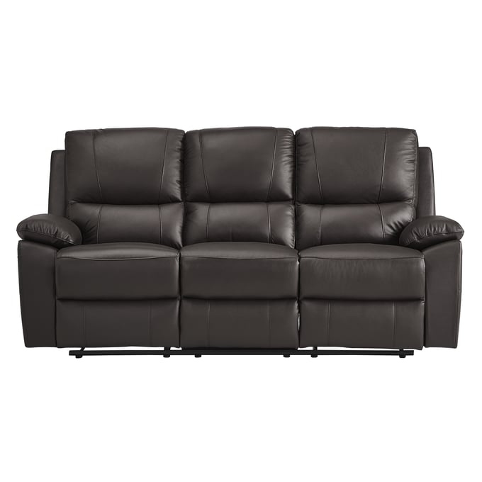 Home Elegance Dawson Brown Double Reclining Sofa HE-9368BRW-3