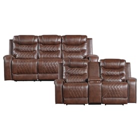 Home Elegance Putnam Brown Power 2pc Living Room Set